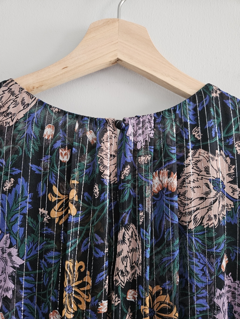 Veronica Beard Peppa Floral Metallic Silk Ruched Mini Dress Women's Size 8 Event - Picture 9 of 13